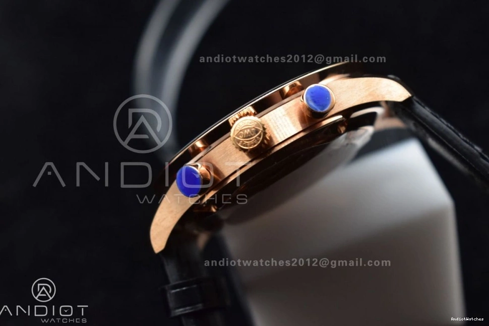 Black as Chrono Edition A7750 Portuguese Genuine) 1:1 ZF 444 Best Practical Thickness on Leather IW371482 (Same Strap 1031